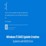 Error de pantalla azul provocado por fallo en la actualización 24H2 de Windows 11