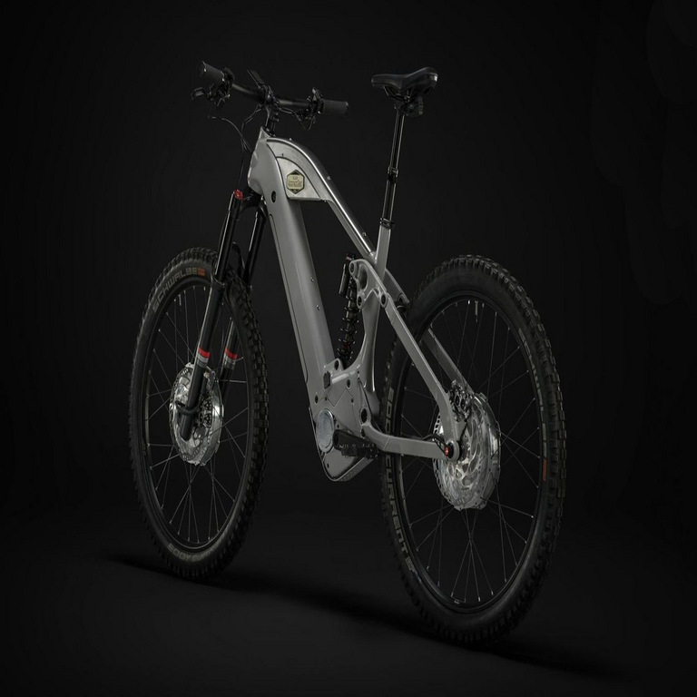 La bicicleta eléctrica de alto rendimiento para entusiastas del ciclismo de montaña: diseño sin cadena, equipada con doble motor y tracción integral en ambas ruedas.