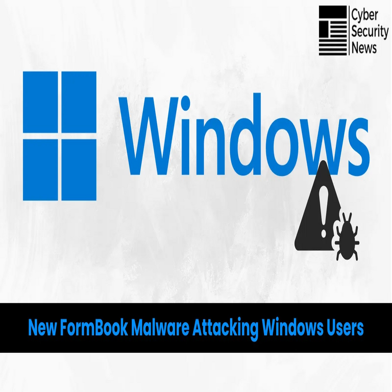 Nuevo malware FormBook ataca a usuarios de Windows para obtener control total del sistema.