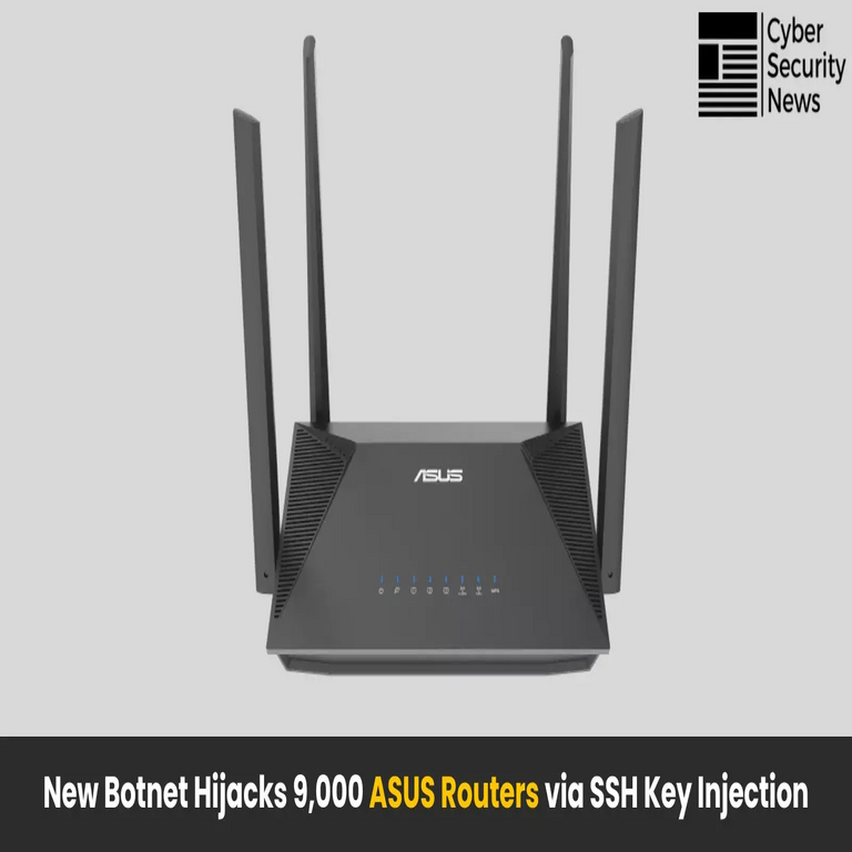 Nuevo botnet secuestra 9,000 routers ASUS y habilita acceso SSH mediante inyección de clave pública.