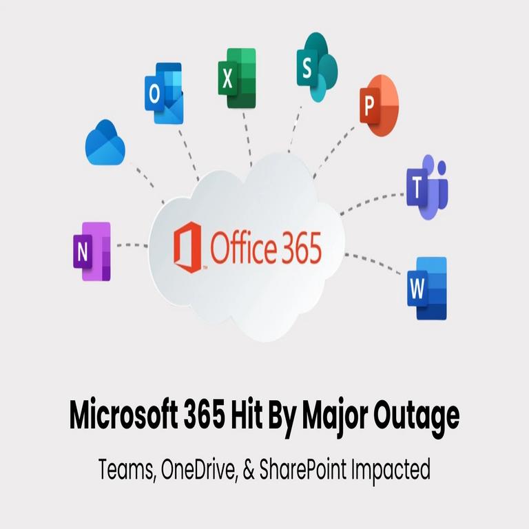Microsoft 365 sufre una interrupción masiva que afecta a Teams, OneDrive y SharePoint