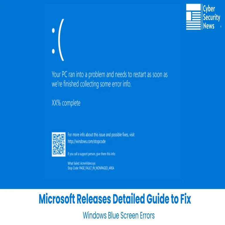 Microsoft publica una guía detallada para corregir errores de pantalla azul en Windows.