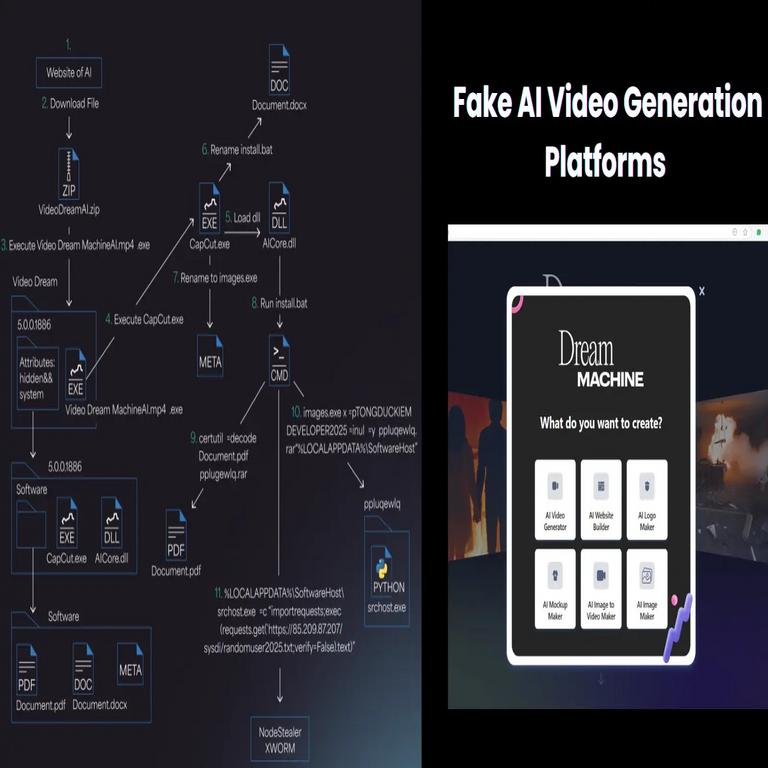 ¡Cuidado! Plataformas falsas de generación de videos con IA instalan malware robador en tus equipos.