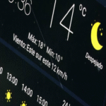 El botón óptimo en dispositivos Samsung para consultar pronósticos de lluvia y persistencia de bajas temperaturas en tu ubicación.