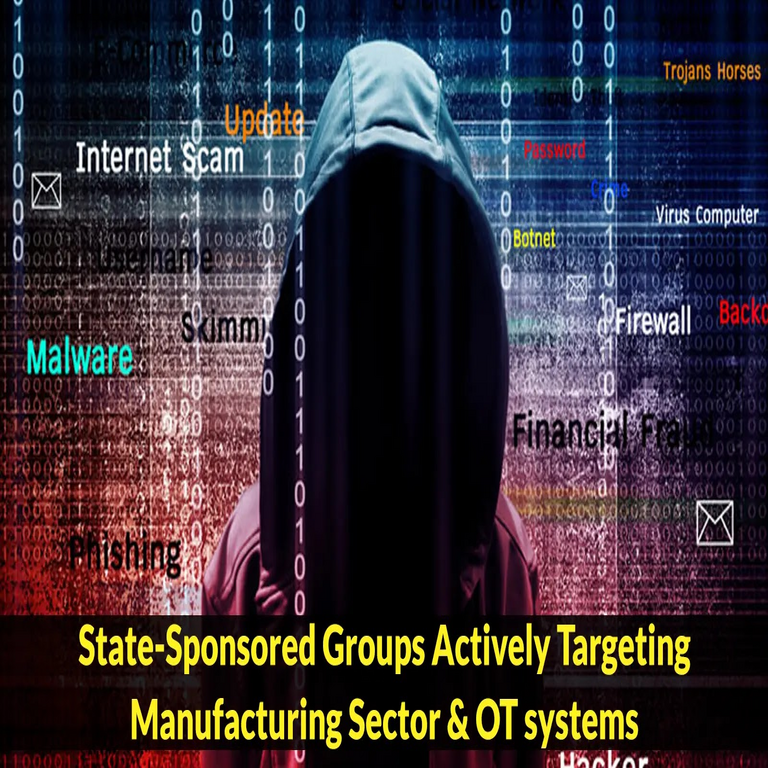 Grupos patrocinados por el estado atacan activamente el sector manufacturero y sistemas de tecnología operacional.