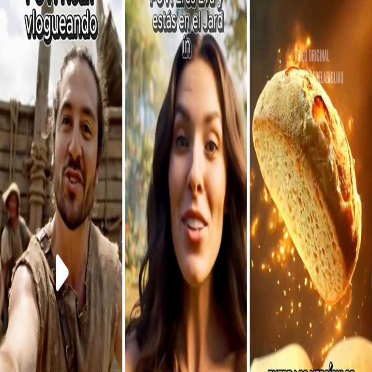 Finalmente disponemos de las reconstrucciones mediante inteligencia artificial de los eventos bíblicos: la construcción del arca por Noé, la multiplicación de los peces por Jesucristo y la tentación de Eva.