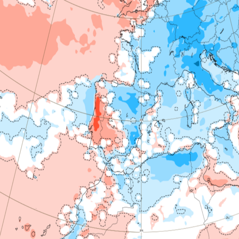 AEMET alerta sobre un nuevo descenso térmico debido a una extensa masa de aire frío en altura.