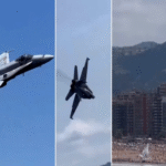 La maniobra inesperada de un F-18 del Ejército del Aire dejó impactada a la ciudad de Gijón. Actualmente se conocen con precisión las causas técnicas que provocaron este incidente.