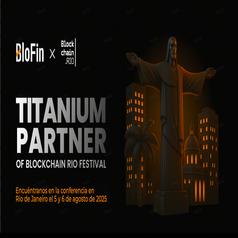 BloFin se presenta como patrocinador Titanium en Blockchain Río 2025, ofreciendo sorteos exclusivos para los asistentes.