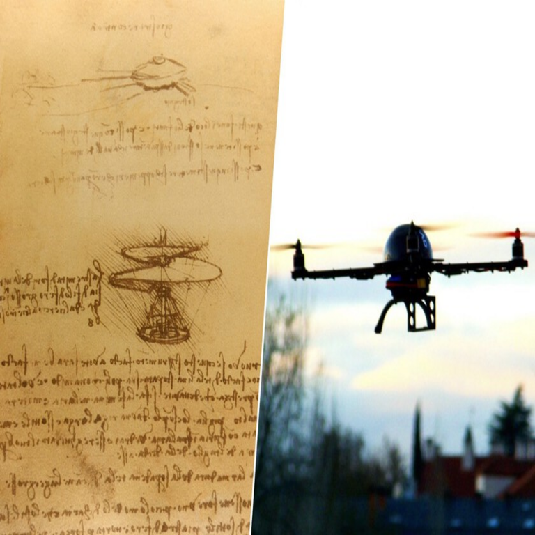 Leonardo da Vinci sorprende nuevamente: la solución para los drones se encontraba en un invento de hace 500 años.