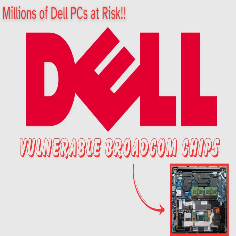 Millones de equipos Dell están en riesgo debido a una vulnerabilidad en Broadcom que permite el secuestro remoto.