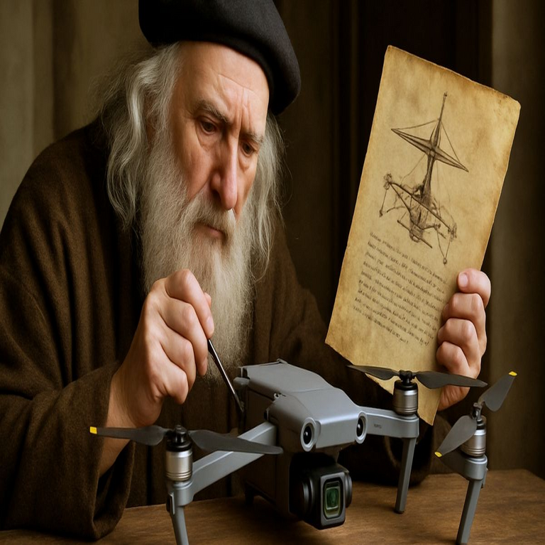 La solución al principal desafío de los drones modernos podría encontrarse en este diseño de Leonardo da Vinci realizado hace cinco siglos.