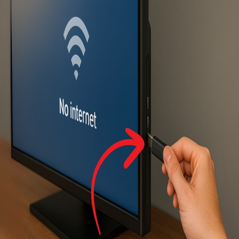 Un método práctico para utilizar el puerto USB de su televisor como respaldo durante interrupciones de conectividad a internet.