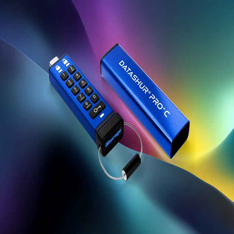 Exposición de producto: Unidad flash USB cifrada iStorage datAshur PRO+C.