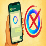 Procedimiento para desactivar la integración de Meta AI y eliminar el indicador circular azul en WhatsApp.