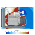 Eficacia de distintos esquemas de refrigeración para plantas eléctricas diésel en contenedores: resultados de la simulación CFD.