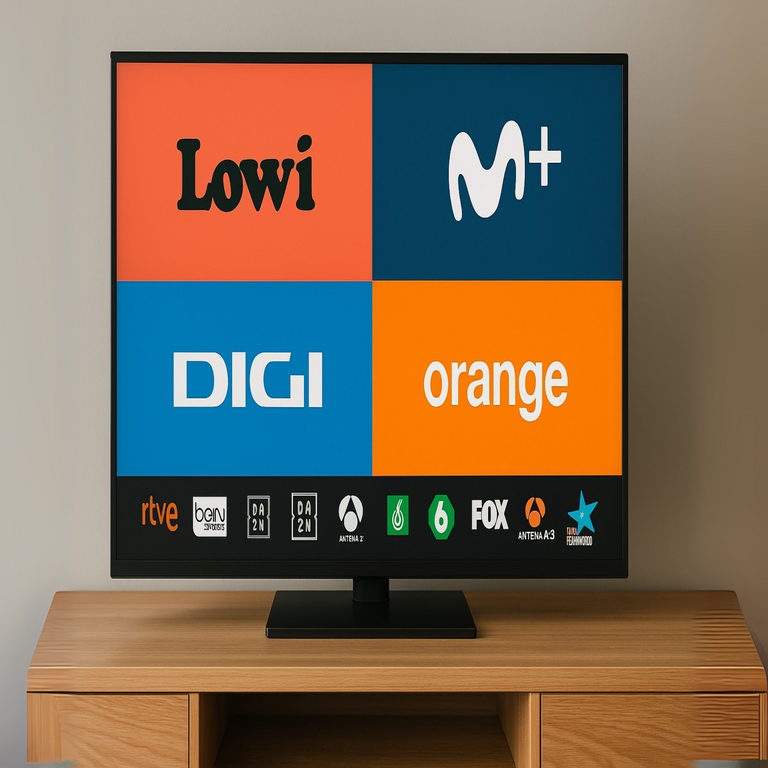 Lowi y Digi frente a Movistar Plus+ y Orange: análisis comparativo de la oferta de canales por operadora.