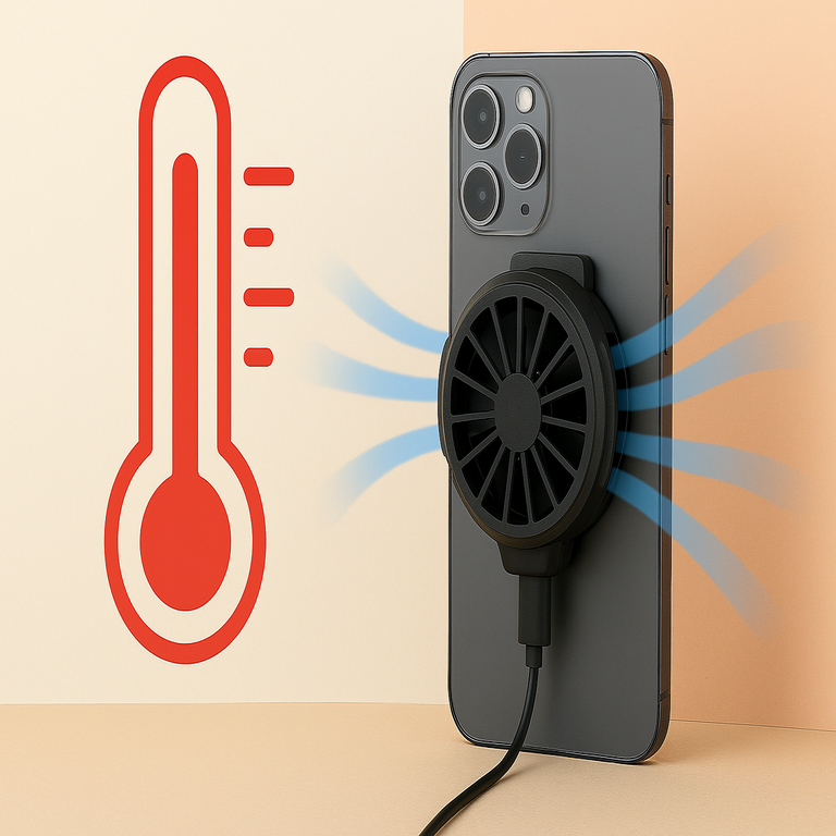 Ventiladores para dispositivos móviles: evaluación de su eficacia y utilidad ante condiciones de elevada temperatura ambiental.