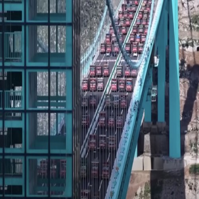 El puente más alto del mundo ha sido sometido a una prueba de carga singular, soportando exitosamente el peso simultáneo de 96 camiones.