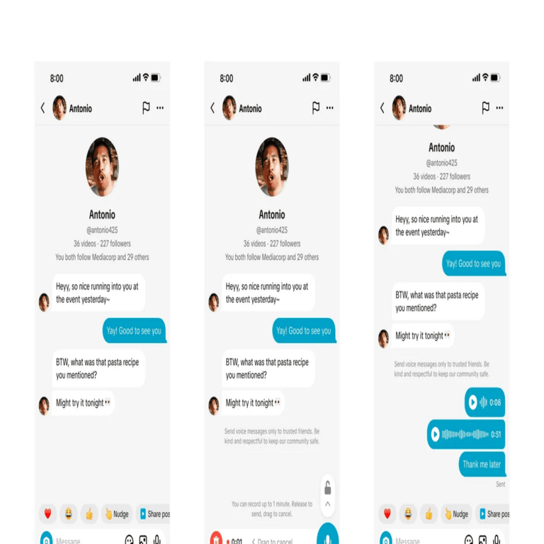 TikTok implementa mejoras en su sistema de mensajería directa con soporte para contenido multimedia.
