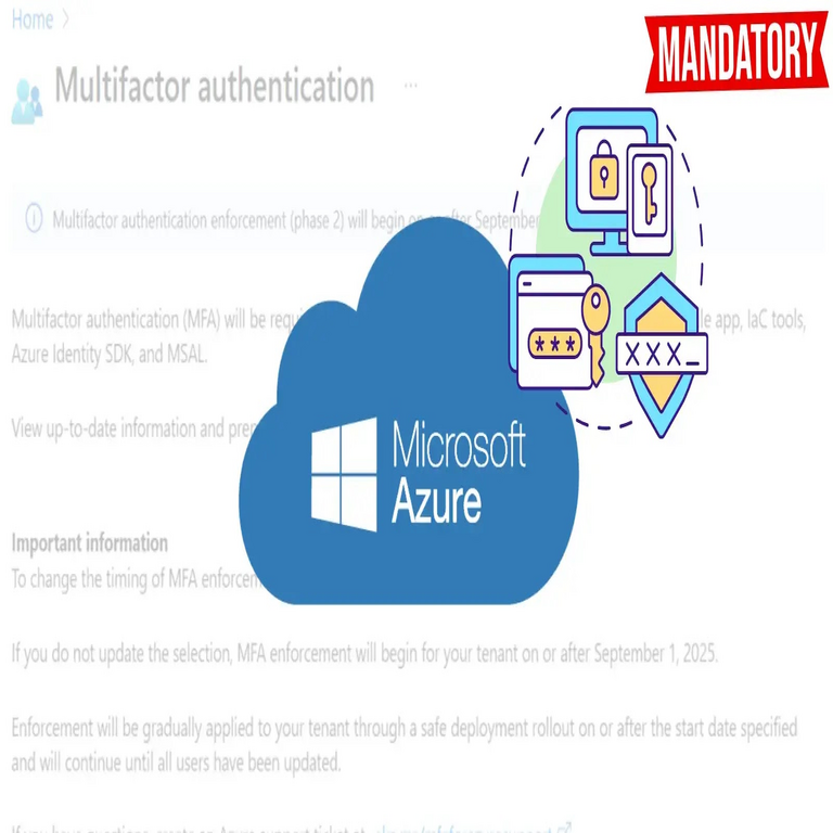 Microsoft implementará autenticación multifactor obligatoria para accesos al portal de Azure.