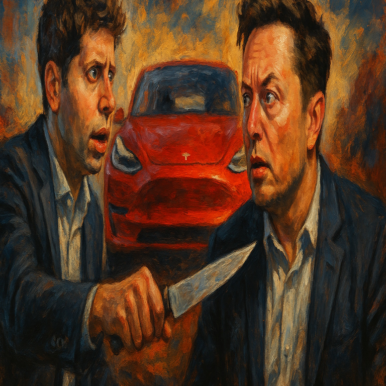 Sam Altman pretende superar a Tesla y contrarrestar a Elon Musk mediante el anuncio de una nueva tecnología.