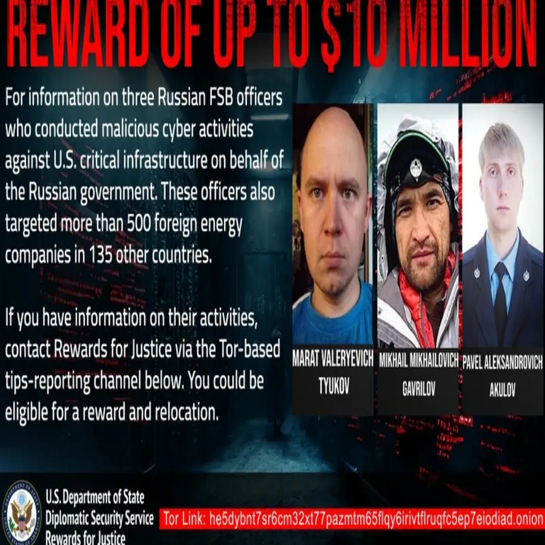 Estados Unidos anuncia recompensa de 10 millones de dólares por hackers del FSB responsables de explotar vulnerabilidades en Cisco.