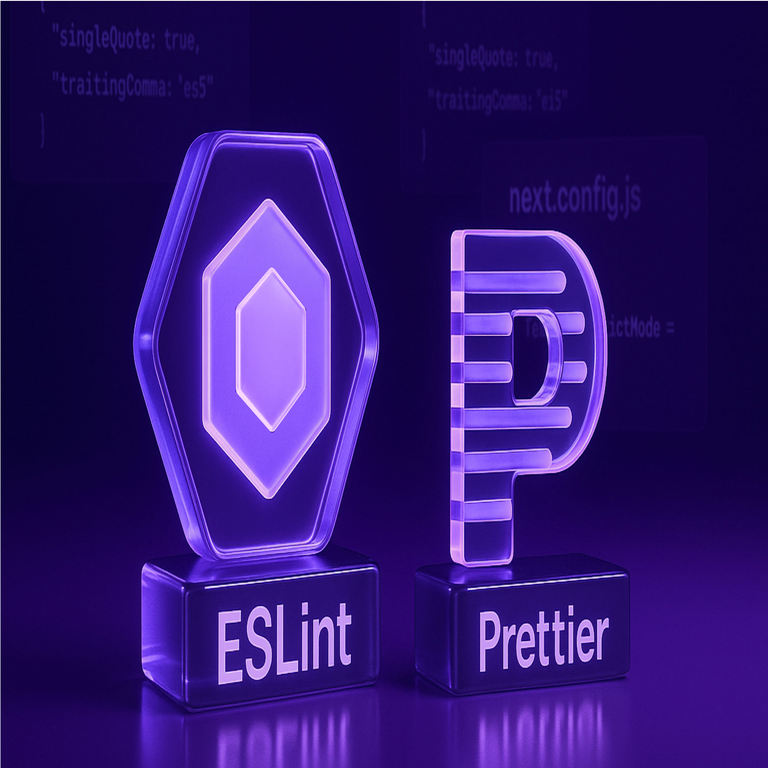 Configuración de ESLint y Prettier en una aplicación web con Next.js y TypeScript.