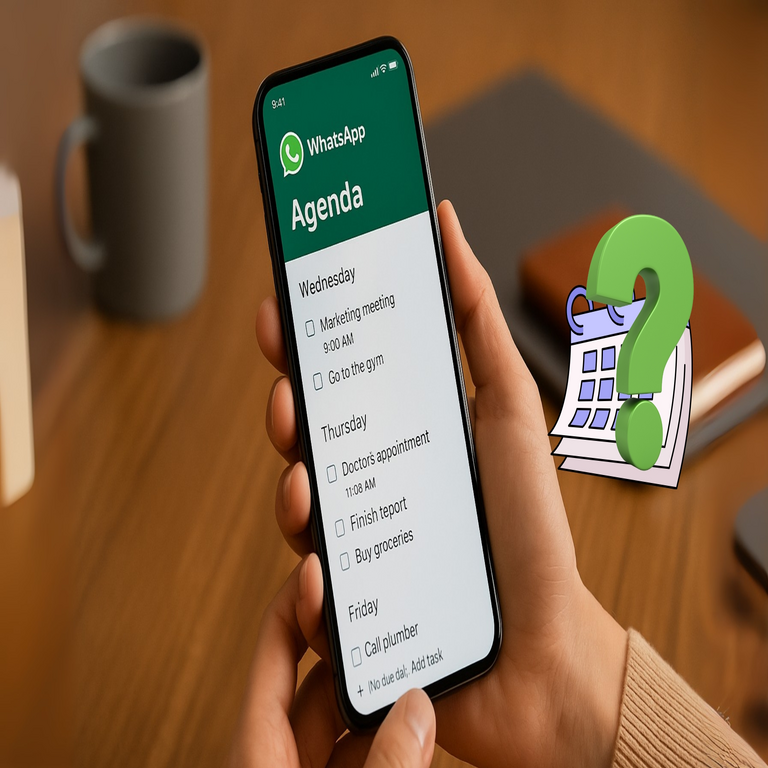 Explicación del modo agenda de WhatsApp y procedimiento para su activación con el fin de optimizar la gestión diaria de tareas.