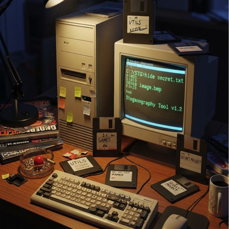 Ecos del pasado: El arte de los secretos digitales en MS-DOS y Norton Commander.