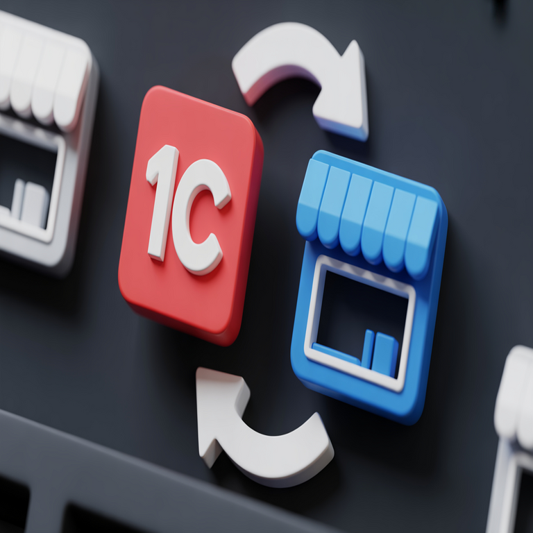 Visualización del intercambio con 1C: Sincronización de pedidos, inventarios y contrapartes para comercio electrónico.