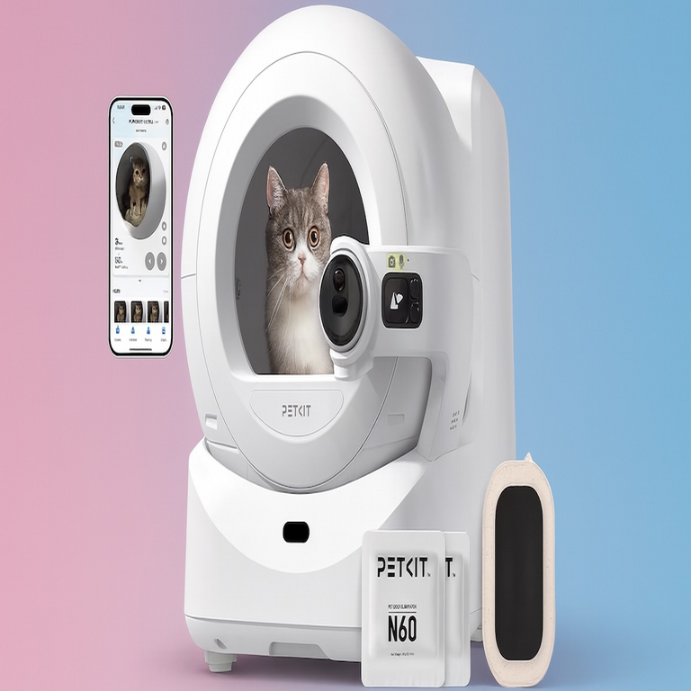 Parece futurista (y lo es): esta bandeja sanitaria se autolimpia y neutraliza olores, una solución deseable para propietarios de gatos.