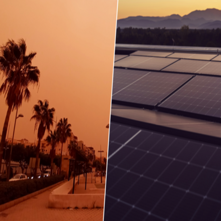 Las naciones mediterráneas se consideraban entornos óptimos para la energía fotovoltaica, situación que se ha reevaluado tras la incidencia de tormentas de polvo.