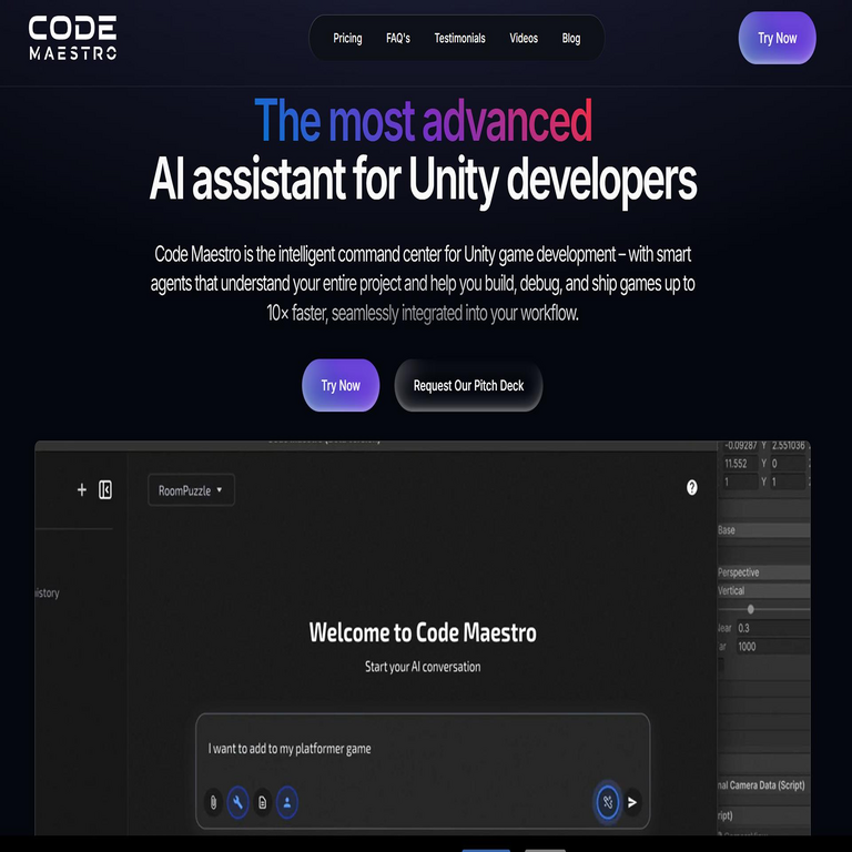 Una nueva herramienta de IA para Unity: desglose de Code Maestro.