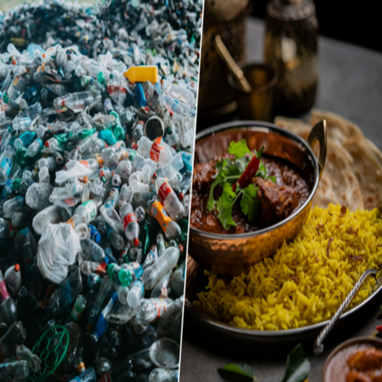India enfrenta una crisis por la acumulación de millones de toneladas de residuos plásticos. Una ciudad ha implementado una solución innovadora: canjear dicho material por raciones de curry y arroz.