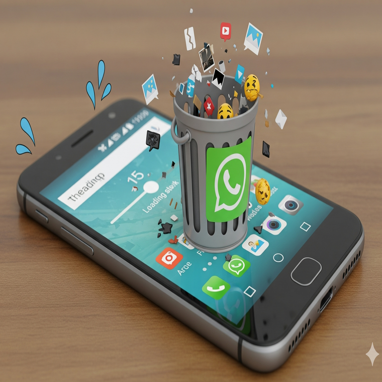 Mi dispositivo Android experimentaba una lentitud significativa hasta que identifiqué la causa principal: la papelera de archivos de WhatsApp.