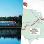 Estados Unidos carece de una infraestructura ferroviaria competitiva, por lo que se propone un proyecto de tren transcontinental para transporte de pasajeros y carga logística.
