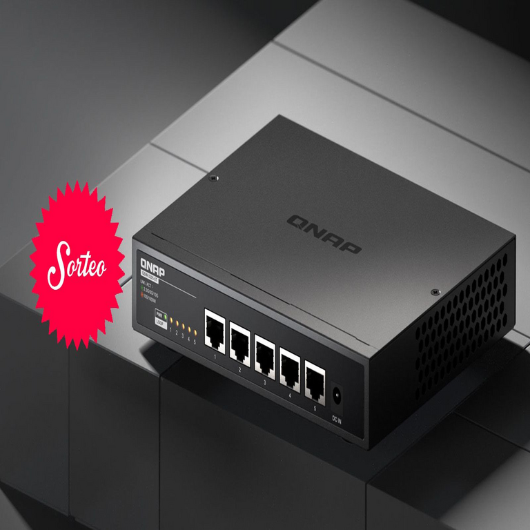 Estamos sorteando un switch QNAP QSW-3205-5T, un conmutador de puertos 10G ideal para entornos domésticos.