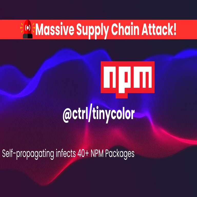 Ataque masivo a la cadena de suministro compromete el paquete ctrl/tinycolor y otras 40 dependencias de NPM con más de dos millones de descargas.