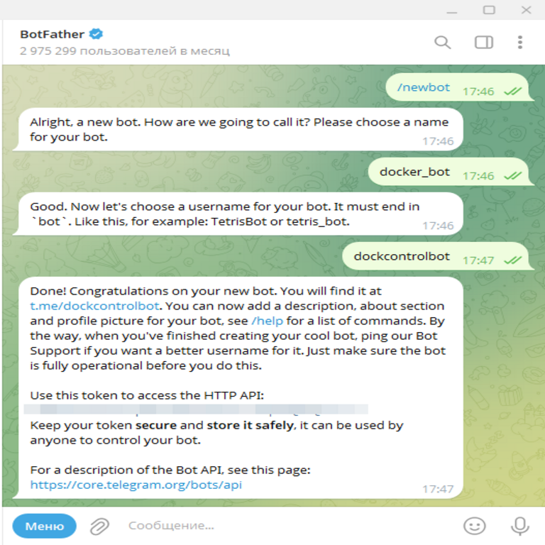 Bot de Telegram para la gestión de contenedores Docker.