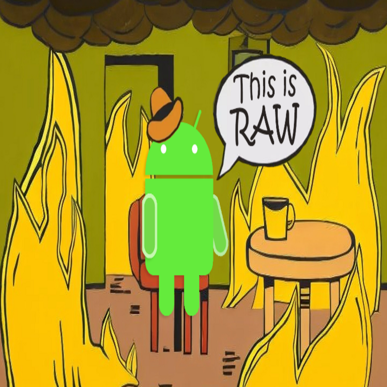 El sistema Android aún no cuenta con soporte completo para la grabación de video en formato RAW.