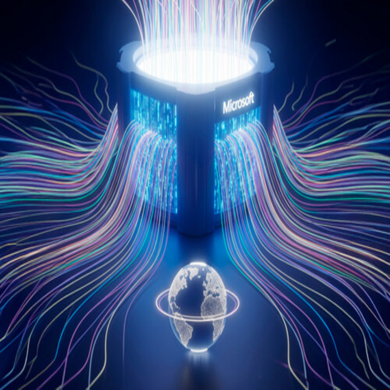 Microsoft busca dominar la inteligencia artificial mediante infraestructura masiva: fibra óptica con capacidad para circunnavegar 4.5 veces el planeta y una flota colosal de chips NVIDIA.