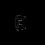 Representación del espacio tetradimensional en un plano bidimensional.