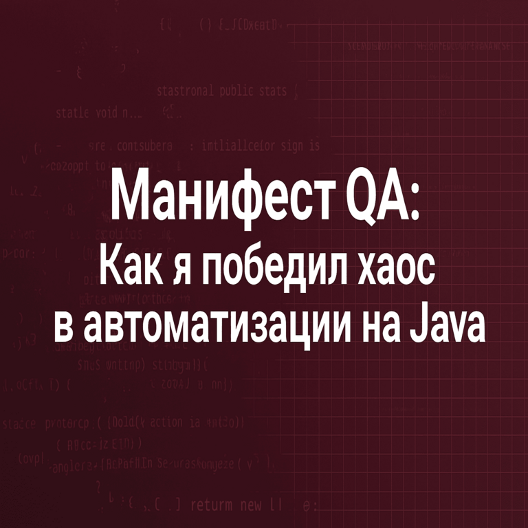 Manifiesto QA: cómo dominé el caos en la automatización con Java.