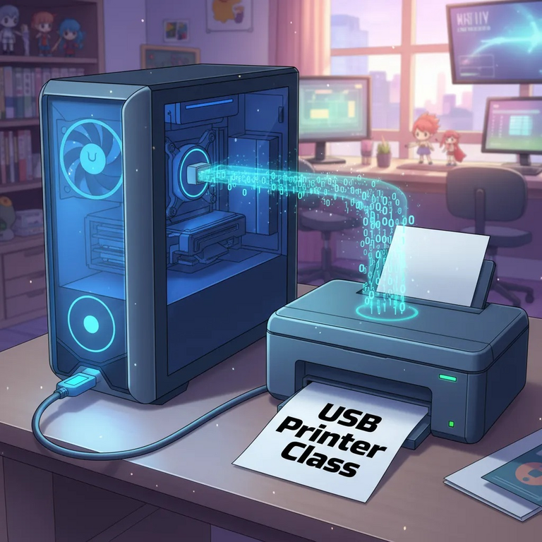 Impresor de código abierto de fabricación propia. Parte 1: Dominio de la clase de impresora USB y simulación de impresión de texto.