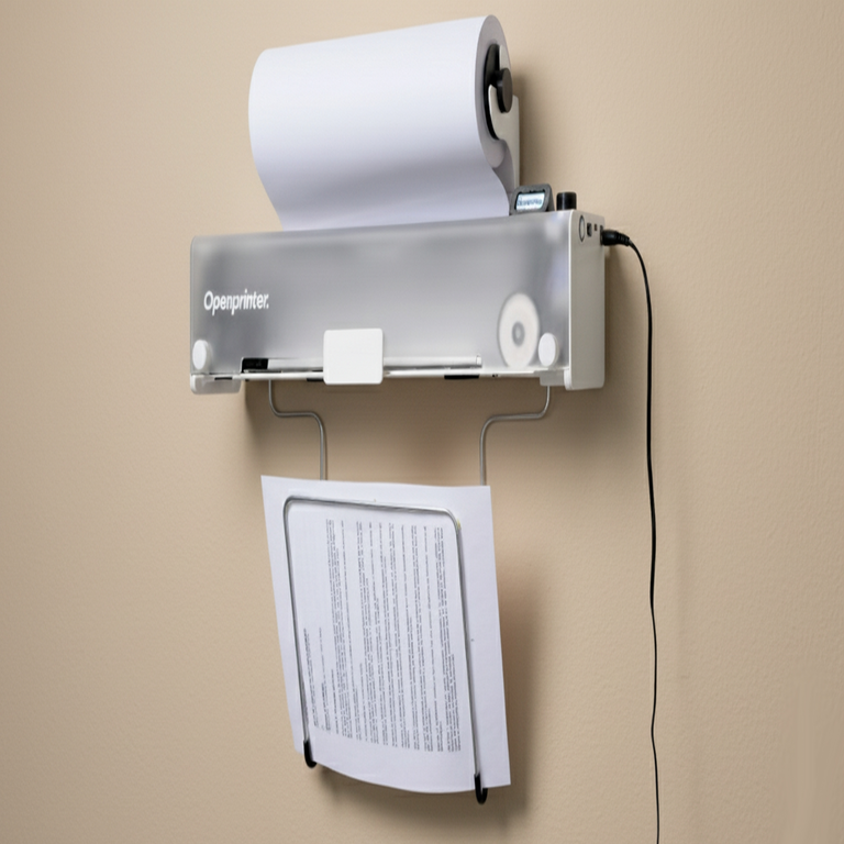 Open Printer: impresora de código abierto resistente a cartuchos, sin chips ni restricciones de control, basada en Raspberry Pi e impresión sobre rollos de papel.