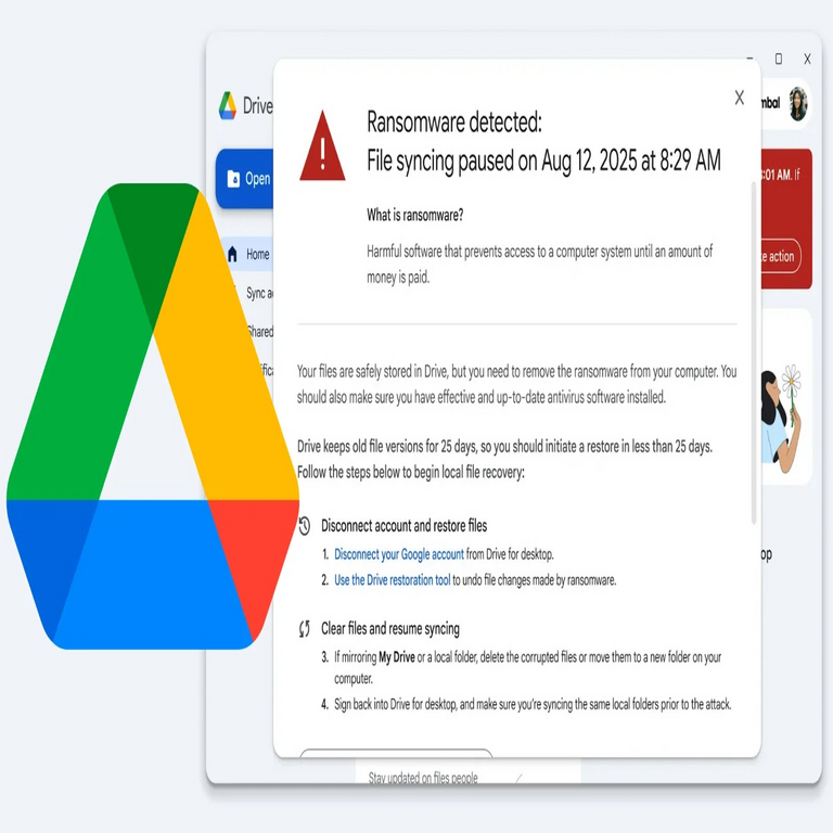 Nueva función de Google Drive para escritorio incorpora detección de ransomware impulsada por IA para prevenir ciberataques