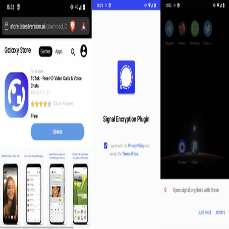 Advertencia: Tenga precaución con el spyware para Android que se disfraza como plugin de encriptación de Signal y ToTok Pro.