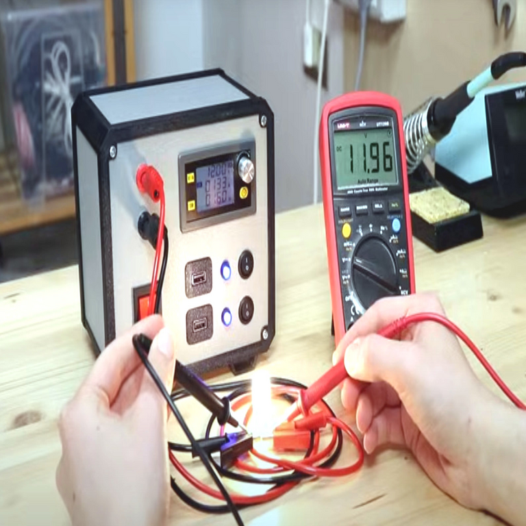 Fuente de alimentación de laboratorio con regulación suave, pantalla digital y salidas USB adicionales
